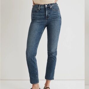 Madewell Mid-Rise Stovepipe Jeans Size 31 Dark Wash